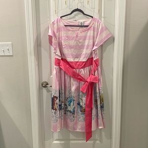 Disney The Dress Shop Aristocats Pink Striped Dress With Bow 3X Plus Size